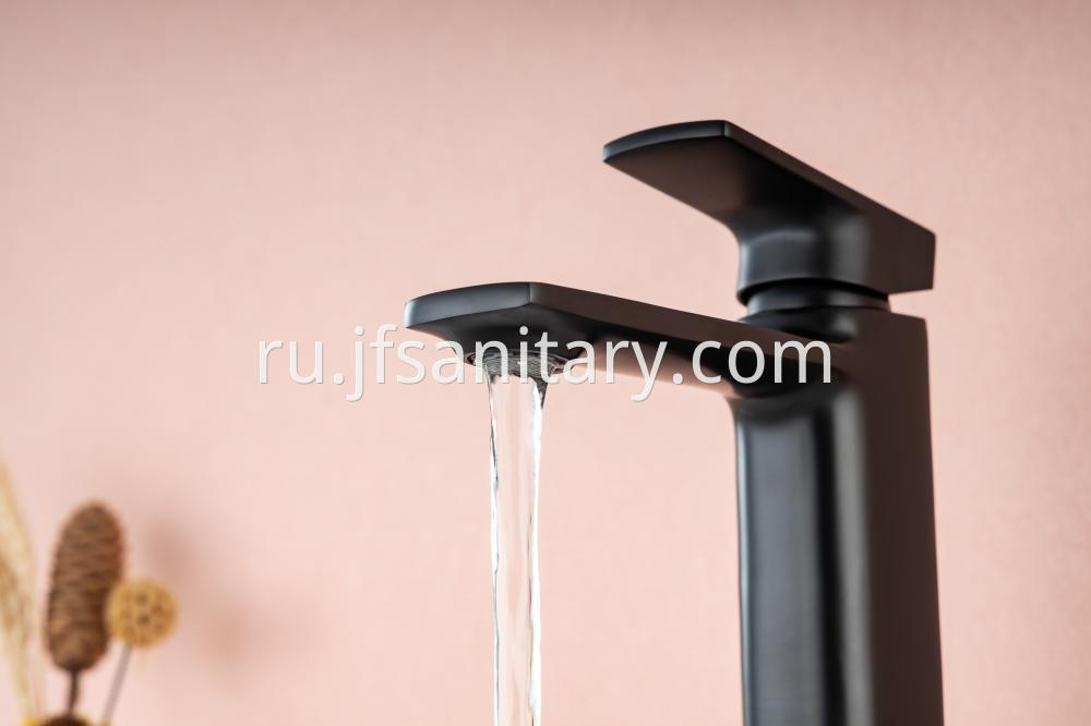 Brass Bathroom Faucet With Black Colour